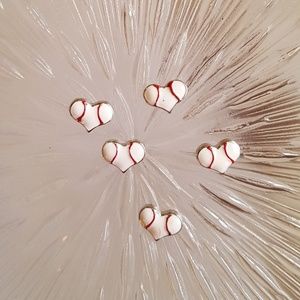 Baseball Heart Floating Charm for Picture Locket